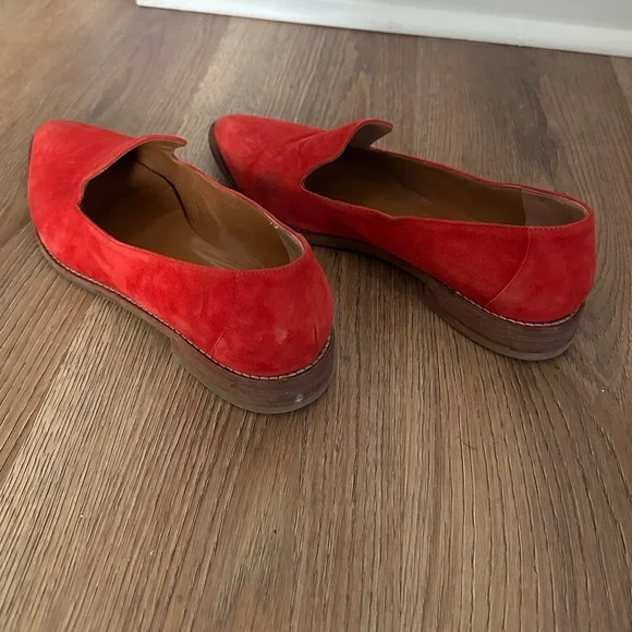 Aquatalia Red Suede Water Resistant Loafers - Picture 4 of 5